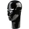 Rubberfashion Maschera di lattice - Cappuccio di lattice con aperture per bocca, naso, occhi per donne e uomini. nero 0,4 mm S