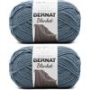 Bernat Blanket - Filato in poliestere, 2 confezioni da 300 g, n. 6 super voluminoso, 200 m, per lavori a maglia/uncinetto, colore: verde (Stormy Green)