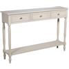 DRW Consolle Mobile Tavolo d'ingresso con 3 cassetti in Legno Beige, Medidas: 120x28x81cm