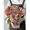 JINWOE 4 ortensie artificiali vintage realistiche al tatto, 53,3 cm, bouquet da sposa bohémien, ortensie finte per decorazione di interni, fiori artificiali per centrotavola, tavoli, torte, feste in