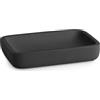 Gedy Baku Portasapone Bagno, Piatto in Resina Colore Nero Finitura Opaca, Forma Rettangolare Misure L 12,1 x P 8,2 x H 1,9 cm Porta Sapone Bagno, Piattino Portasaponetta con Fondo Antiscivolo