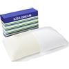 Kiss Dream Talalay - Cuscino per letto in 100% lattice, extra morbido, in lattice naturale, per chi dorme sulla schiena, sullo stomaco o sul fianco, fodera rimovibile in cotone traspirante, elevata