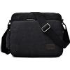 DORRISO Uomo Borsa a Tracolla Moda Borse Messenger Ventiquattrore Messenger Bag Briefcase Viaggio Causale Lavoro Scuola Tela Borsa a Tracoll Nero A