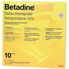 Cooper Betadine 10 Garze Impregnate 10X10 cm - Disinfettante Per Cute Lesa