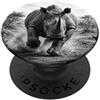 Artistic Wilderness Rinoceronte selvaggio disegnato con arte nella natura PopSockets PopGrip Adesivo