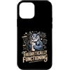 Physics Owl Coffee Nerd Science Humor Custodia per iPhone 12 mini Teoricamente funzionante Gufo Fisica Caffè Umorismo