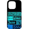 Lustiger Geburtstagsspruch zum 22. Gebur Custodia per iPhone 15 Pro 22° Compleanno Leggendario dal Giugno 2004 Anno Retro