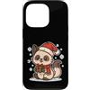 cat winter scarf box snow wintertime yul Custodia per iPhone 13 Pro Simpatico gatto invernale con sciarpa e scatola
