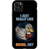 Duck Breeds Waterfowl Animal Cute Ducks Custodia per iPhone 11 Pro Max Mi piacciono davvero le anatre Ok Animal Silver Appleyard Duck