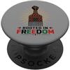 Freedom Roots Apparel Tees and Gifts Juneteenth Rooted in Freedom Afro Pick Fist PopSockets PopGrip Adesivo