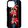 Otaku Gifts Anime & Manga Aesthetic Custodia per iPhone 16 Pro Max Fiore giglio ragno rosso in stile estetico grunge harajuku