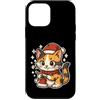 calico cat knitting santa hat winter win Custodia per iPhone 12 mini Calico Cat Knits - Cappello da Babbo Natale