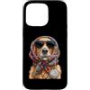 Vintage Retro Knitting Cute Lover Women Custodia per iPhone 15 Pro Max Golden Retriever Dog Granny Square Crochet Yarn Crochet Yarn Crochet