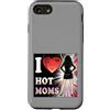 Modernes Damen t-shirt Herren Geburtstag Custodia per iPhone SE (2020) / 7/8 I Love Hot Moms Comic T-Shirt Uomo Donna Frase Divertente