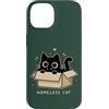 Cute Homeless Cat in a Box Custodia per iPhone 14 Gatto senzatetto carino gattino cartone animato amante gatto animale umorismo