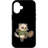 rugby ferret kick cute rugby oval ball s Custodia per iPhone 16 Cartone animato Rugby Furetto Calcio