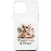 Dog Lover Plant Lover Custodia per iPhone 12 Pro Max Piante Cani E Peace Dog Amante Piante Vibes