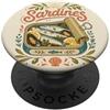 Retro Sardine Tin Evenings Sardine Picnic Snack Art PopSockets PopGrip Adesivo