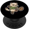 rugby ferret kick cute rugby oval ball s Cartone animato Rugby Furetto Calcio PopSockets PopGrip Adesivo