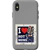 Modernes Damen t-shirt Herren Geburtstag Custodia per iPhone X/XS I Love Hot Moms Anime T-Shirt Uomo Donna Frase Divertente