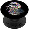Vintage Retro Knitting Cute Lover Women Irish Wolfhound Dog Granny Square Crochet Yarn Crochet Yarn Crochet PopSockets PopGrip Adesivo