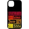 Lustiger Geburtstagsspruch zum 22. Gebur Custodia per iPhone 14 Plus 22° Compleanno Leggendario dal Giugno 2004 Anno Retro