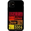 Lustiger Geburtstagsspruch zum 22. Gebur Custodia per iPhone 11 22° Compleanno Leggendario dal Giugno 2004 Anno Retro