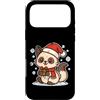 cat winter scarf box snow wintertime yul Custodia per iPhone 17 Pro Max Simpatico gatto invernale con sciarpa e scatola