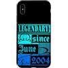 Lustiger Geburtstagsspruch zum 22. Gebur Custodia per iPhone XS Max 22° Compleanno Leggendario dal Giugno 2004 Anno Retro