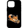 rugby fox dive quick rugby oval ball scr Custodia per iPhone 16 Pro Max Cartone animato Rugby Fox Dive