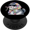 Vintage Retro Knitting Cute Lover Women Chinchilla Pet Granny Square Crochet Yarn Crochet Lover PopSockets PopGrip Adesivo