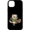 rugby ferret kick cute rugby oval ball s Custodia per iPhone 14 Plus Cartone animato Rugby Furetto Calcio