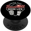 Baseball Family Pride Dugout Cheer Team Baseball Mom Dugout Vita Giorno di Gioco Supporto Team Spirit PopSockets PopGrip Adesivo