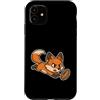 rugby fox dive quick rugby oval ball scr Custodia per iPhone 11 Cartone animato Rugby Fox Dive