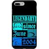 Lustiger Geburtstagsspruch zum 22. Gebur Custodia per iPhone 7 Plus/8 Plus 22° Compleanno Leggendario dal Giugno 2004 Anno Retro