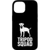 Cani da soma canini resistenti Custodia per iPhone 15 Tripod Squad Supporto per la resilienza a tre zampe del cane