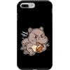 hippo rugby strong mascot run cartoon ru Custodia per iPhone 7 Plus/8 Plus Forte ippopotamo rugby corridore cartone animato