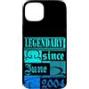 Lustiger Geburtstagsspruch zum 22. Gebur Custodia per iPhone 15 Plus 22° Compleanno Leggendario dal Giugno 2004 Anno Retro