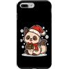 cat winter scarf box snow wintertime yul Custodia per iPhone 7 Plus/8 Plus Simpatico gatto invernale con sciarpa e scatola