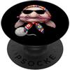 Vintage Retro Knitting Cute Lover Women Blobfish - Filato quadrato per uncinetto, motivo: pesci, per amanti dell'uncinetto PopSockets PopGrip Adesivo