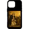 Icone epiche ortodosse Custodia per iPhone 16 Pro Max Icona ortodossa di San Serafino di Sarov con un orso
