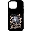 Physics Owl Coffee Nerd Science Humor Custodia per iPhone 16 Pro Teoricamente funzionante Gufo Fisica Caffè Umorismo