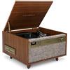 Victrola Century Giradischi 6-in-1 & Centro Musicale - Giradischi a 3 velocità, lettore CD e cassette, VINYLSTREAM, Bluetooth, ingresso Aux 3,5 mm, altoparlanti integrati, design Mid Century (Noce)