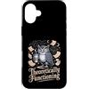 Physics Owl Coffee Nerd Science Humor Custodia per iPhone 16 Plus Teoricamente funzionante Gufo Fisica Caffè Umorismo
