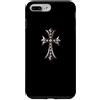LUKE GALLERY Custodia per iPhone 7 Plus/8 Plus The rhombus Shine Pave Diamonds Silver Cross