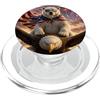 MericaLife Polar Bear Occhiali con bandiera americana con orso polare su aquila calva PopSockets PopGrip per MagSafe