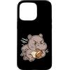 hippo rugby strong mascot run cartoon ru Custodia per iPhone 15 Pro Max Forte ippopotamo rugby corridore cartone animato