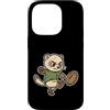 rugby ferret kick cute rugby oval ball s Custodia per iPhone 14 Pro Cartone animato Rugby Furetto Calcio