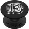 Number Crests 13 - Indietro - Sfortunato ad alcuni - Numero 13 per le squadre sportive PopSockets PopGrip Adesivo