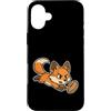 rugby fox dive quick rugby oval ball scr Custodia per iPhone 16 Plus Cartone animato Rugby Fox Dive